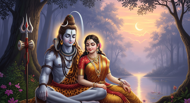 Silent Union of Shiva and Parvati