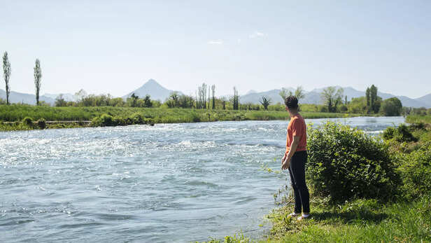 Ganga Flowing Through Villages and Cities