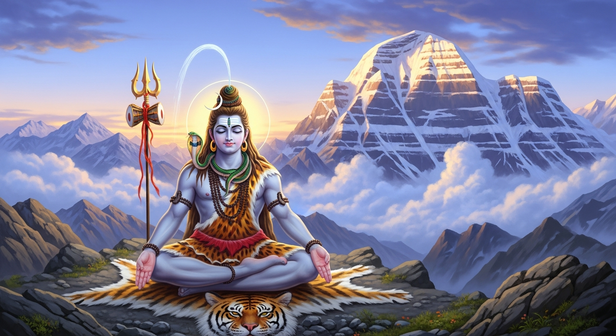Lord Shiva Blessing Devotees