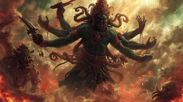 Ravana with His Ten Heads