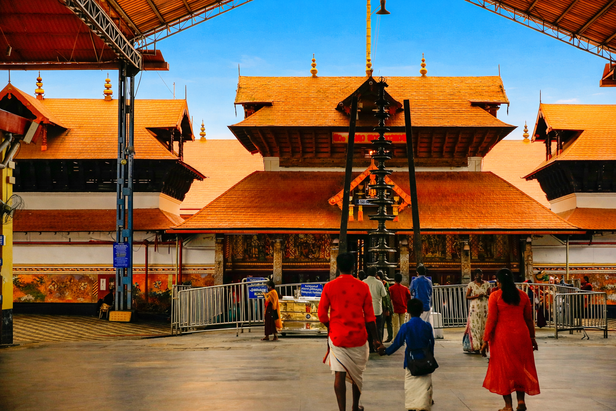 Devotees Offering Prayers at Guruvayur
