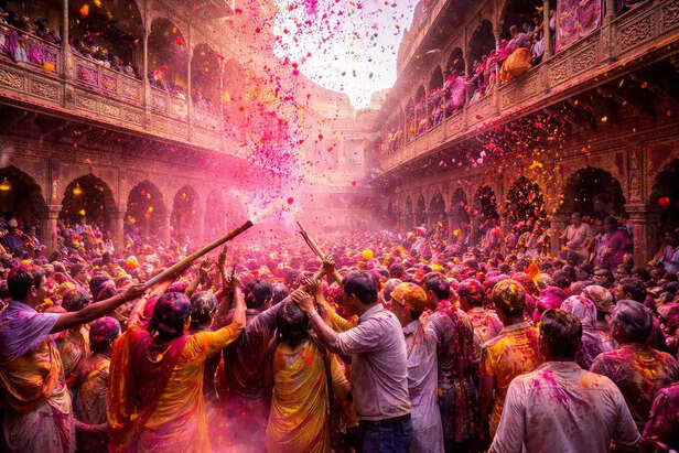 Lathmar Holi Tradition in Barsana