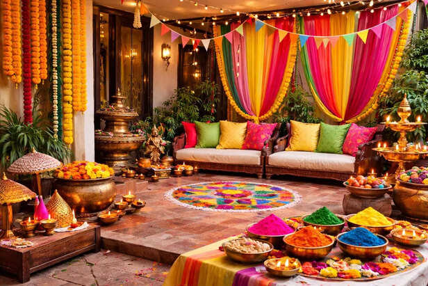 Vibrant Holi Home Decorations