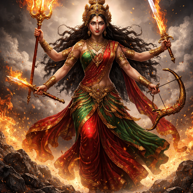 Parvati in Warrior Form