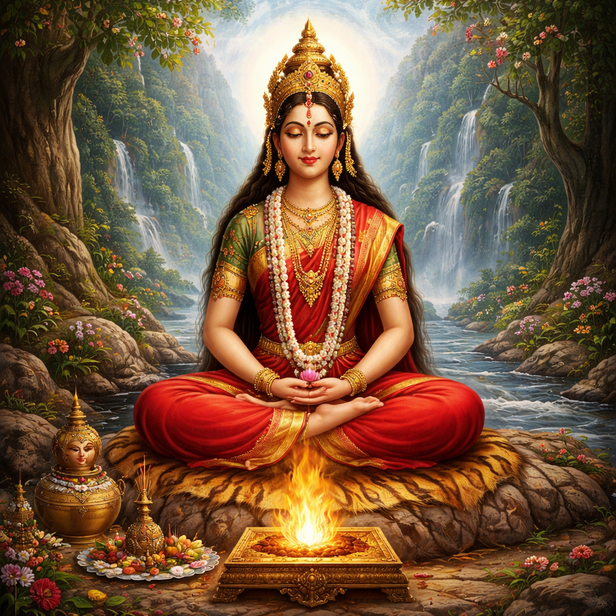 Parvati Performing Tapasya