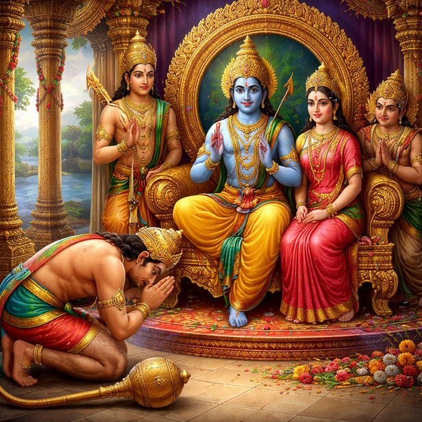 Hanuman Carrying the Sanjeevani Mountain