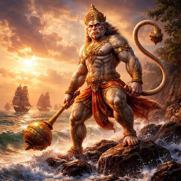 Hanuman Guarding the Shore