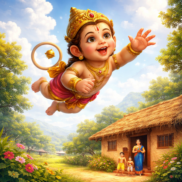 Jambavan Reminding Hanuman