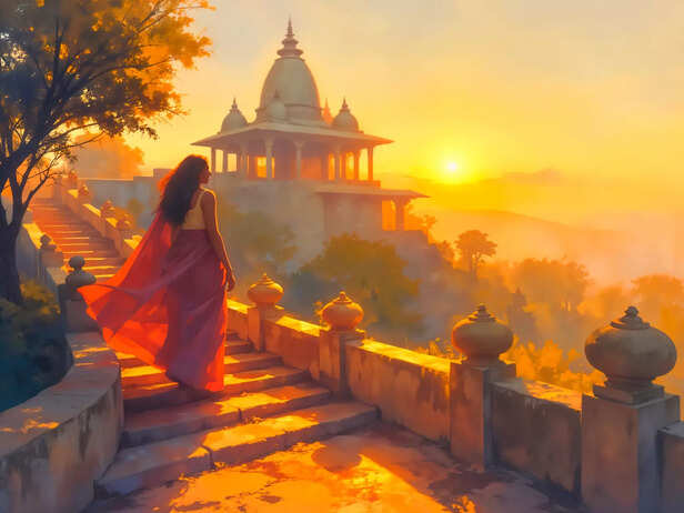 Sacred Temple on Hilltop