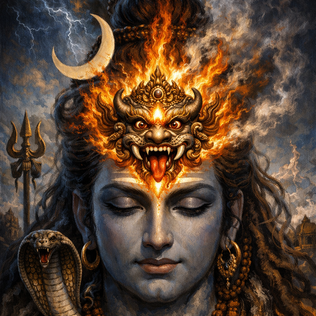 Kirti Mukha Emerging From Shiva’s Third Eye