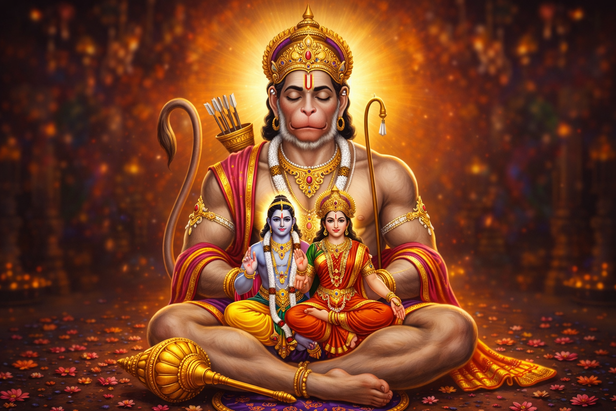 Lord Hanuman Meditating