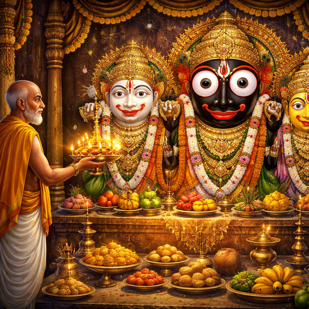 Priest Serving Lord Jagannath