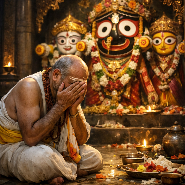 Priest Realizing His Mistake