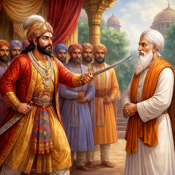 King Manan Singh Challenging the Devotee