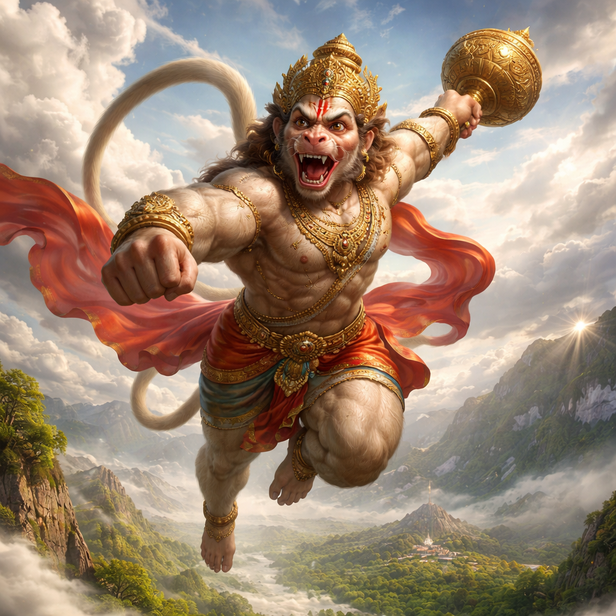 Hanuman Leaping Forward