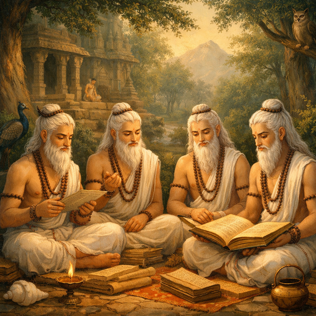 The Four Kumaras Seeking Knowledge