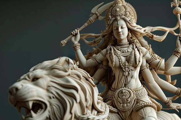 “Durga with Lion Symbolism