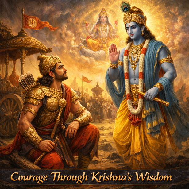 Courage Through Krishna’s Wisdom
