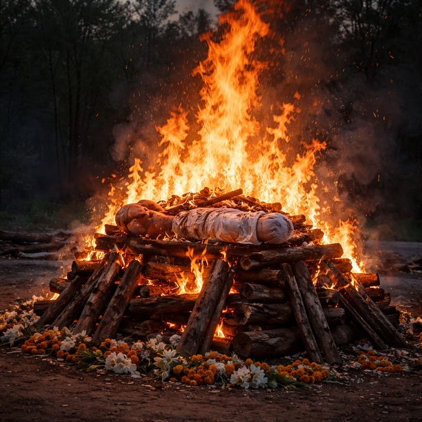 Burning Funeral Pyre