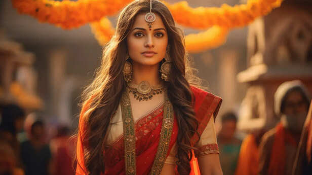 Beautiful Girl in Traditional Attire