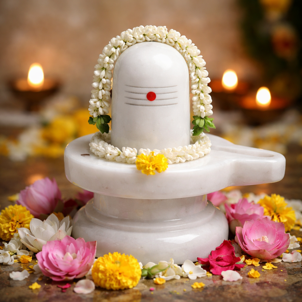 White Marble Shivling