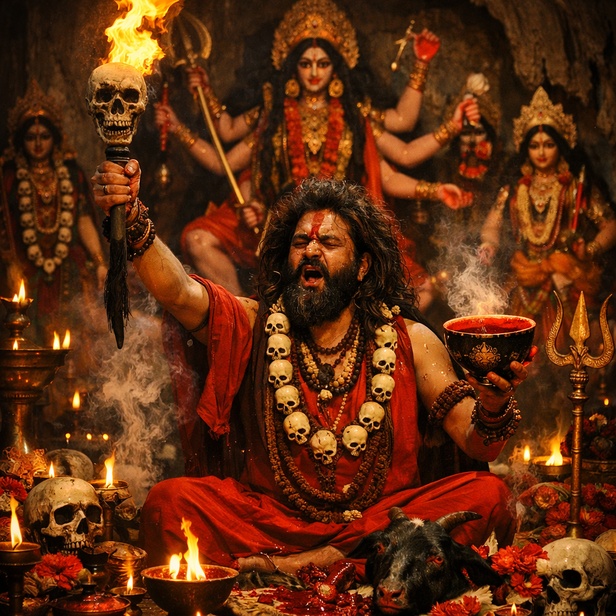 Tantrik Performing Chandika Ritual