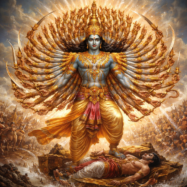 Sahastrarjuna Challenging the Sage