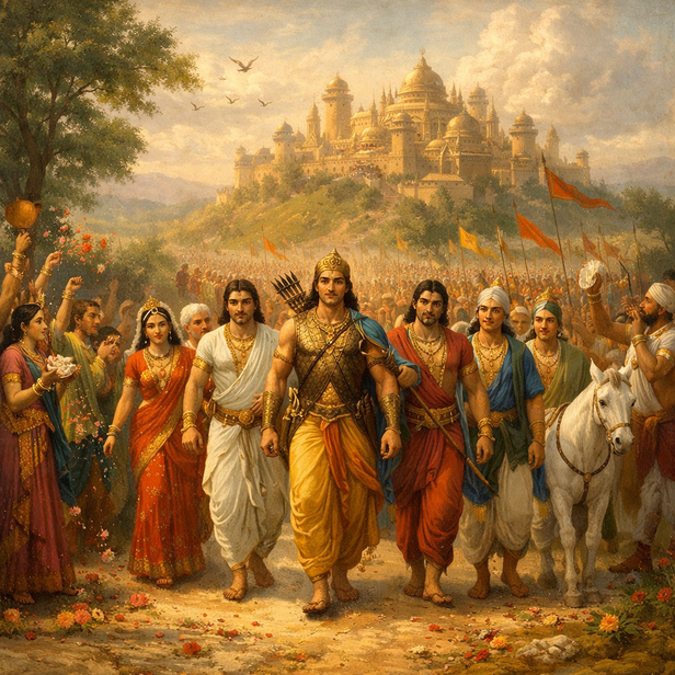 Pandavas Return from Exile