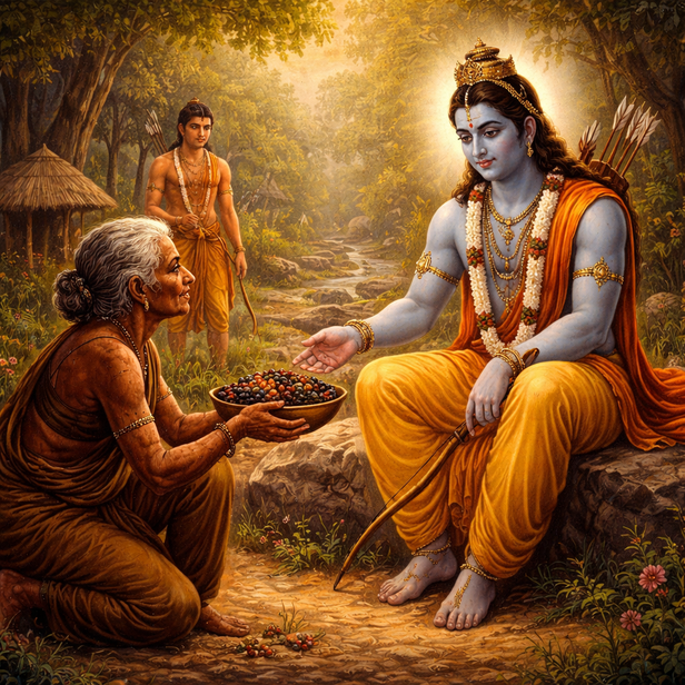 Shabari Offering Berries