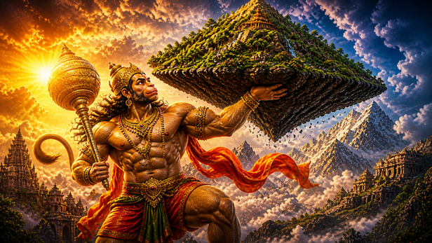 Hanuman Carrying Mountain