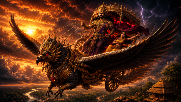 Ravana’s Real Vehicle During Sita Haran
