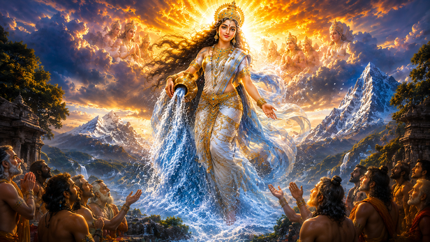 Maa Ganga Descending From Heaven