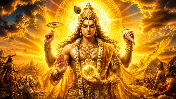 Golden Yellow Aura of Krishna