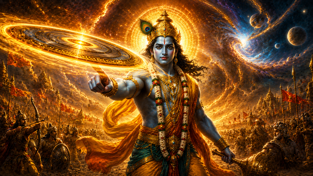The Divine Disc Of Lord Krishna