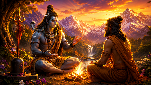 Lord Shiva In Deep Spiritual Discussion