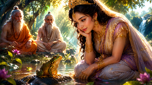 Mystical transformation of a frog into Mandodari