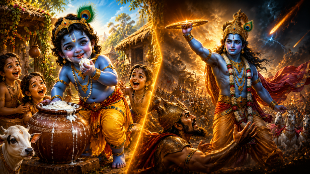 Young Krishna Stealing Butter