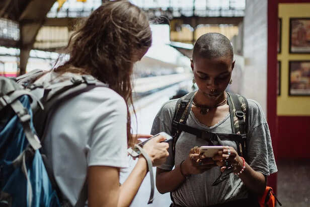 Young Travellers Using Technology