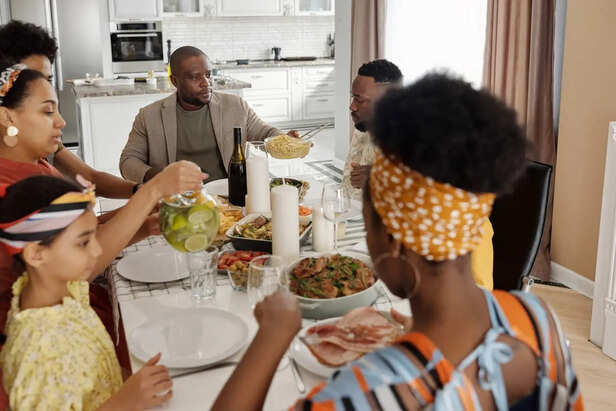 Family Sharing a Homemade Meal