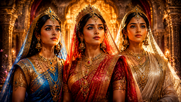 Kaikeyi, Kaushalya And Sumitra Artwork