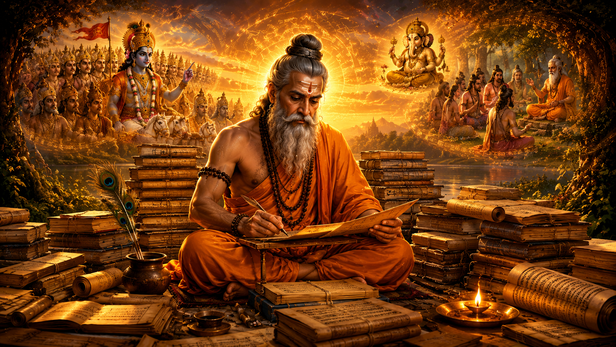 Maharishi Vedavyasa Organizing Ancient Knowledge