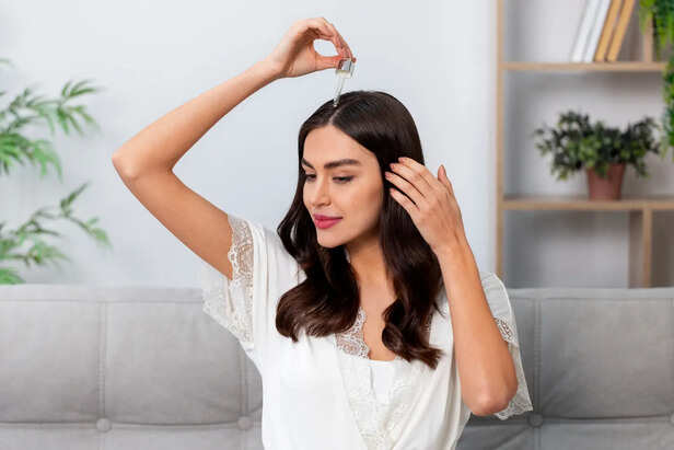 Young Adult Practicing a Simple Hair Care Routine