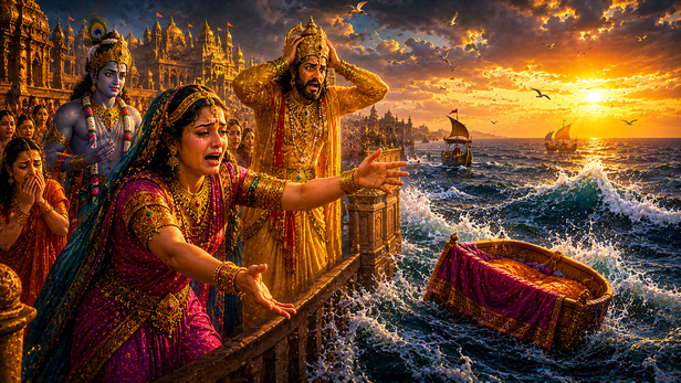 The Infant Pradyumna Being Abducted