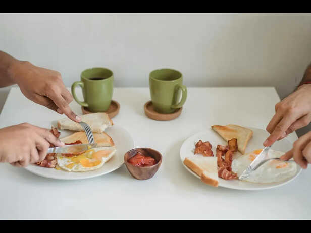 Fried Eggs Served on Toast With Simple Sides