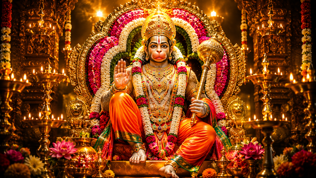 Hanuman in a Special Saturday Alankaram
