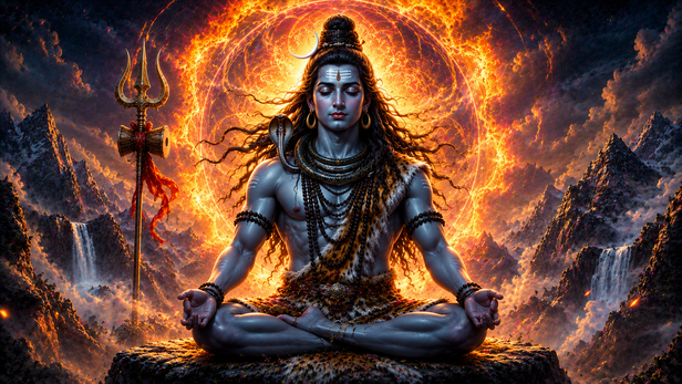 Divine Form of Lord Shiva in Meditation