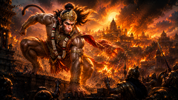 Lord Ram and Hanuman Ji in Divine Devotion