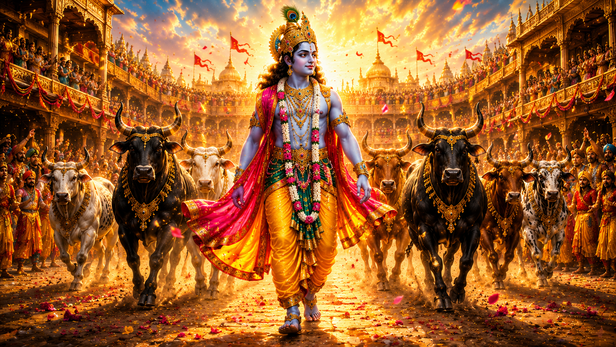 Krishna Entering the Arena