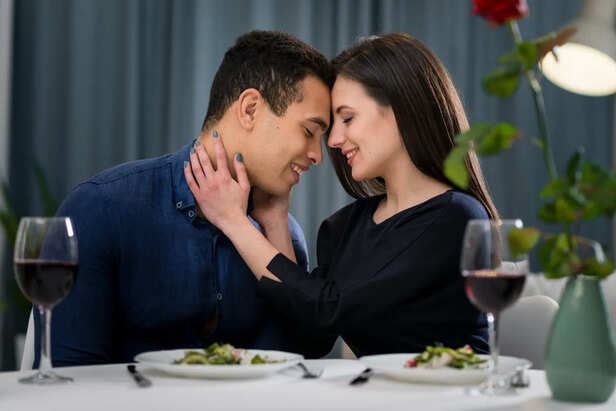 A Couple Enjoying Their First Date