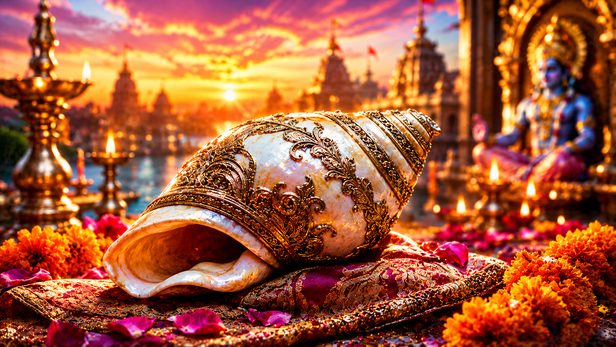 Sacred Conch in Hindu Worship